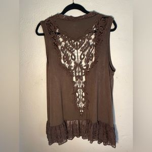 Boho Decorated Originals Vest With Embroidery Inlay And Lace